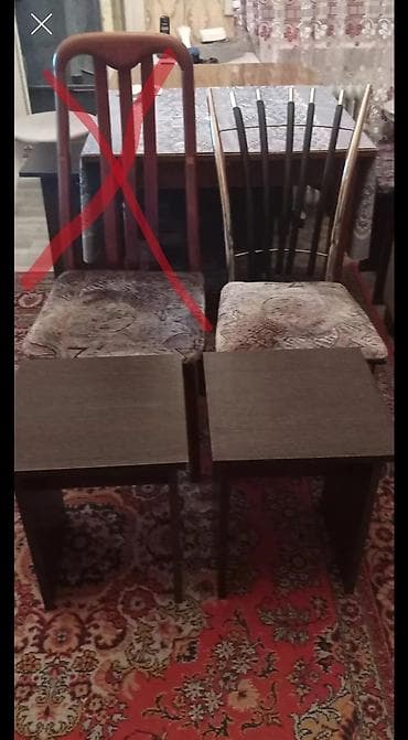 taxta qapi temiri: Oturacaqlar 5 ədəd. taburetka 2 ədəd stul normal — 2