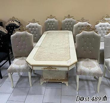 usdul usdol: Qonaq otağı üçün, Açılmayan, Dördbucaq masa, 6 stul — 1