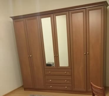 i̇kinci əl dolab: İşlənmiş, Açılan, 6 qapı Düz dolab, Qarderob, paltar dolabı — 2