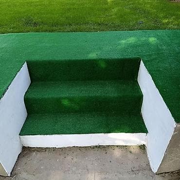 Süni ot örtüyü – terras, kafe/veranda, eyvan, həyət, pilləkən və — 3