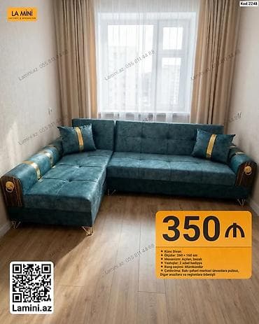 Künc divan – La Mini - Ölçülər: 260 × 160 sm - Mexanizm: açılan — 1