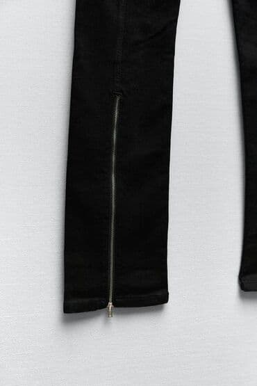 roller uşaq rolikləri: Zara yan cibləri ve arxa eteklerde zamok olan, dar, uzun qara cins — 3