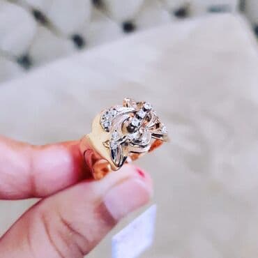 qaş sabitləyici: Toy, Üzük, Sarı qızıl, 583 Əyar — 2