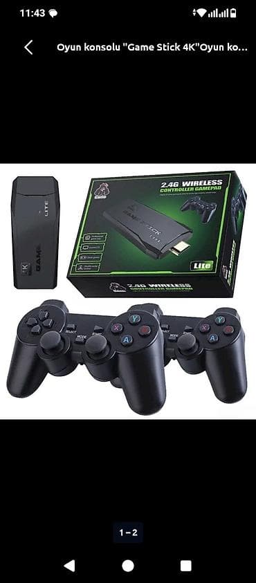 mini pc computer: Oyun konsolu: Game Stick 4K (Lite) - Kompakt HDMI stick formatı — 2