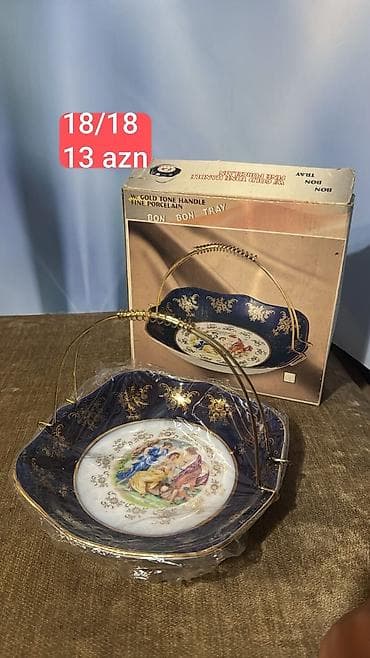 sufreler: Bon Bon Tray – zərif porselen şirniyyat qabı - Material: Fine — 1