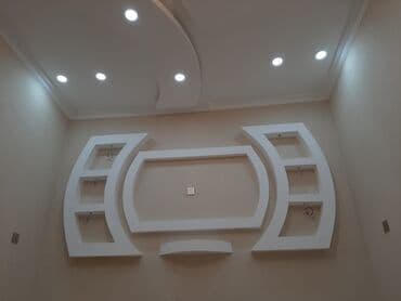 zal ucun alcipan fiqurları: Alçıpan işleri görürük.TV stent, Fiqurlu tavan, ara kesme, düz tavan — 6