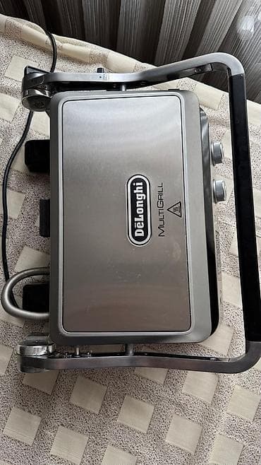 Техника и электроника: Гриль Delonghi, цвет - Серебристый, Б/у, Самовывоз — 2
