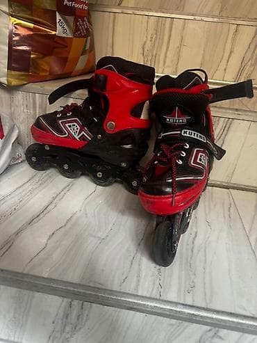 İdman və istirahət: KUTENG təkərli konki (inline skates) - Rəng: qırmızı/qara - 4 təkərli — 3