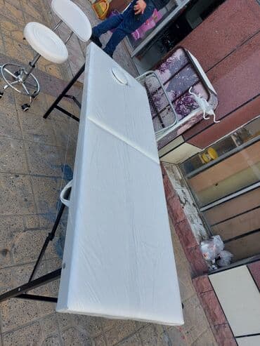 кушетка для массажа складная бу: Новый, Масажная кушетка, Складной, цвет - Белый — 1