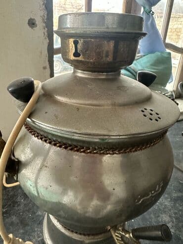elektirik samavar: Elektrik samovar - Material: metaldan (gövdə və qapaq), pirinç kran - — 3