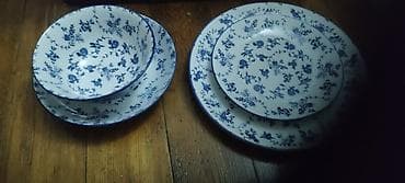 1 kq banka: Nahar dəsti, rəng - Mavi, Keramika — 5