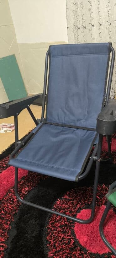 açılıb yığılan oturacaqlar (kreslolar): Plyaj, piknik stulu, Metal — 2