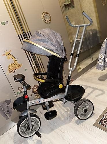 Велоаксессуары: Uşaq üçtəkərli velosipedi – valideyn idarəetmə tutacaqlı model - — 1