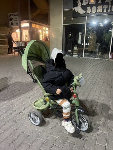 velosiped uşaq üçün: Uşaq üçtəkərli velosipedi – çoxfunksiyalı model - Rəng: açıq — 3