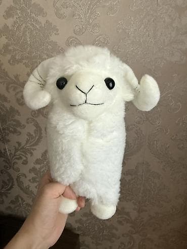Yumşaq oyuncaqlar: Ağ qoç formasında plyuş oyuncaq - Material: yumşaq və sıx plyuş — 4
