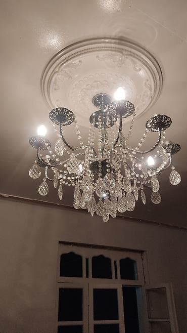 xrustal qablar ve qiymetleri: Çılçıraq, 8 lampa, Xrustal — 2