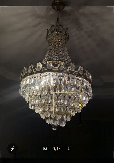 listur alti: Çılçıraq, 10 və daha çox lampa, Xrustal — 2