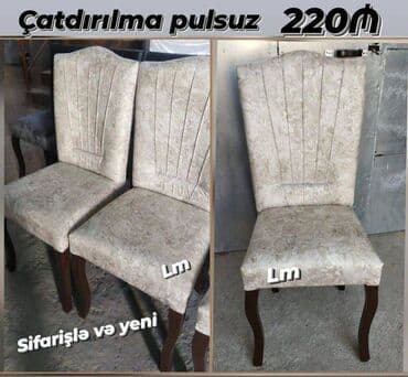 stullar qiymeti: OTURACAQ/STUL Sifarişlə və yeni Qiymət : 220₼( 6 ədədi) Çatdırılma — 1