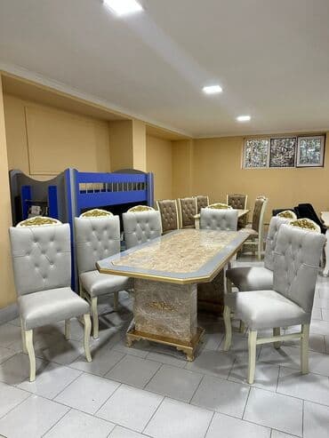 mətbəxt stol stulları: Qonaq otağı üçün, Yeni, Dördbucaq masa, 6 stul — 5