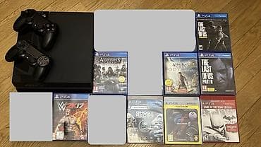 ps3 diskleri: Playstation 4 2 pult + 10 ədəd ps4 + 3 ədəd ps3 diski satılır. Üstündə — 1