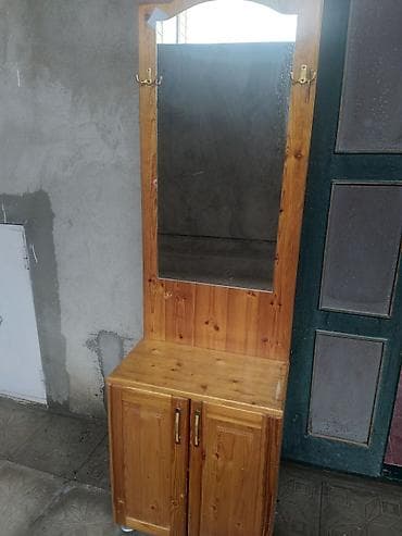 2el dolablar: 2 qapılı, Güzgülü, Qəhvəyi, Digər material, Açılan, Düz dolab — 4