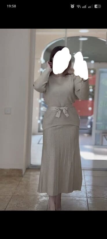 saint laurent: Повседневное платье, Миди, Yves Saint Laurent, M — 1