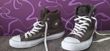 женские кеды converse chuck taylor: Размер: 39.5, цвет - Серый, Новый — 1