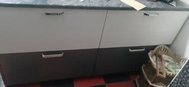 Mətbəx mebeli dəsti - Üstdən-aşağı modul quruluş: asma şkaflar və alt