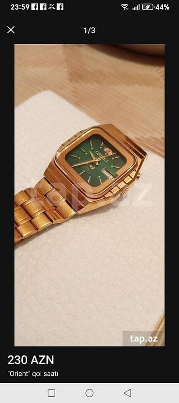 orient qol saat: Qol saatı, Orient, rəng - Yaşıl — 1