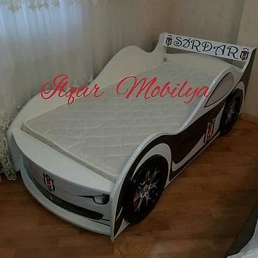 Детская мебель: Новый, На заказ, Кровать-машина, Без матраса, Без выдвижных ящиков — 1