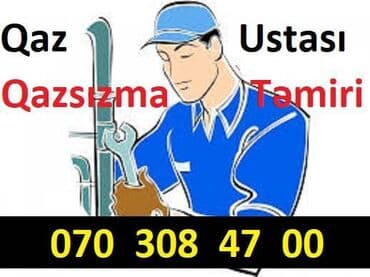 поиск утечек воды: Qaz Ustası. Unvana çağırış. -Qaz Xətlərin çəkilişi -Xetlərin Demontajı — 1