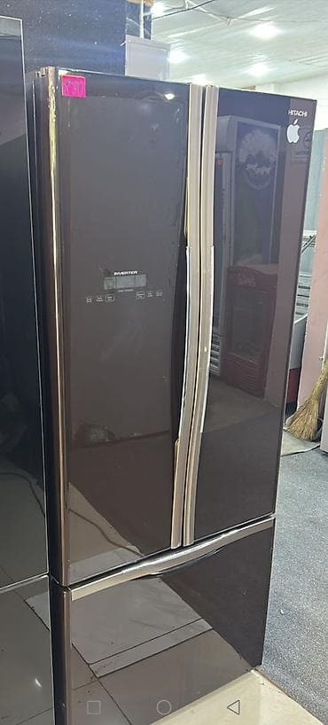 iphone 7 irsad electronics: Hitachi çoxkameralı soyuducu - Rəng: qara şüşə ön panel, xrom — 1