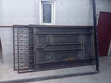 dəmir barmaqliqlar: Dəmir darvaza və yan barmaqlıqlar komplekti - Material: qalın — 1