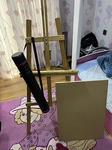 laqonda daşı: Rəssam dəsti – taxta molbert, rəsmlər üçün teleskopik planşet/kövçəyi — 1