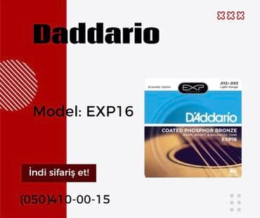 gitara cantası: Daddario akustik gitara simi

Model: EXP16 — 1