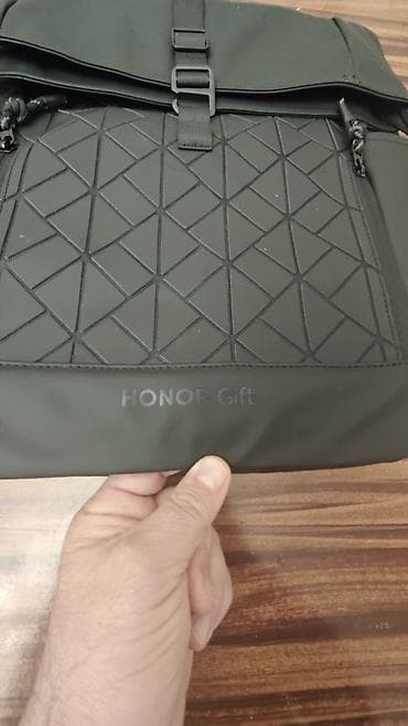 HONOR Gift şəhər tipli bel çantası - Rəng: qara - Roll-top dizayn — 5