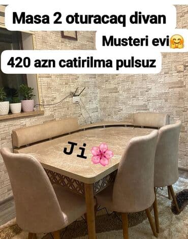 metbex stol: Kvadrat masa, Mətbəx üçün, Digər adam sayı, 1 il zəmanət — 3