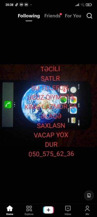 simden sime kontur gondermek 10 manat: Satılır: sensor ekranlı smartfon - Ekran: toxunma ekran, tam ekran ön — 1