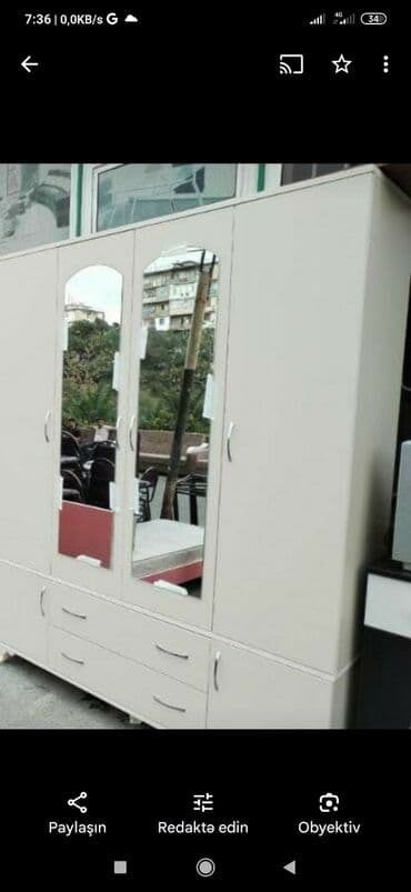 железный шкаф: Новый, Распашной, 3 двери Прямой шкаф, Шифоньер, Азербайджан — 10