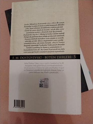 Книги и журналы: Dostoyevski- Yeraltından notlar Türk dilində ikinci əl(xaricdə — 2
