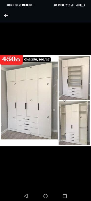 kupe şkaf: Yeni, Kupe, 5 qapı Düz dolab, Dolab-asılqan, Azərbaycan — 24