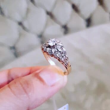 tek qizil gul qiymeti: Nişan, Üzük, Çəhrayı qızıl, 583 Əyar — 2