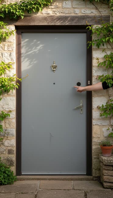 şef qaplar: Mənzil üçün İşlənmiş Giriş qapısı Glazok ilə, Ünvandan götürmə — 1