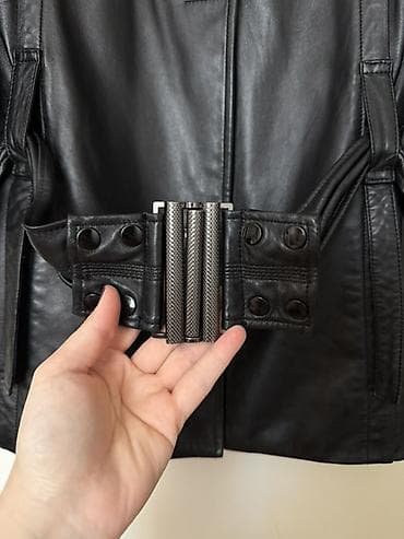 ucuz palto: Qadınlar üçün qara dəri palto - Brend: Aroma Angel - Material — 2