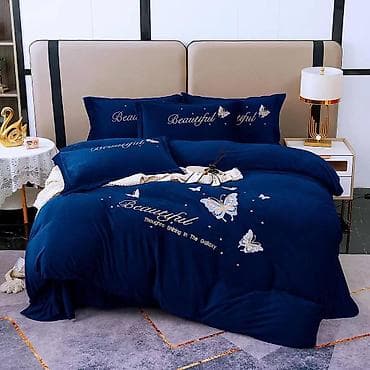 Вазы: Новый Для взрослых Двуспальное 4 сезона Велюр Комплект постельного белья, Платная доставка — 3