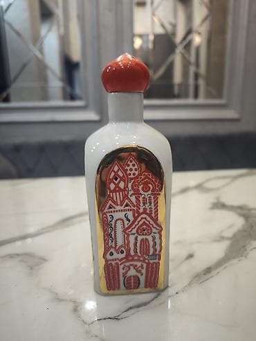 Qədimi vintaj koleksiyon qrafin su qabı Farfor eli işi Kiyev zavodu