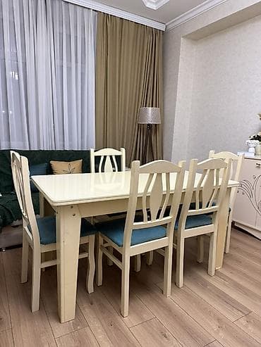 su kalonka: Qonaq otağı üçün, Dördbucaq masa, 6 stul — 2