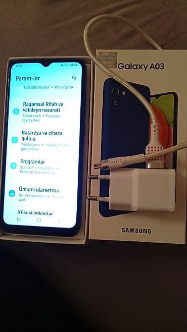samsung bluetooth: Samsung Galaxy A03, 64 ГБ, цвет - Голубой — 1
