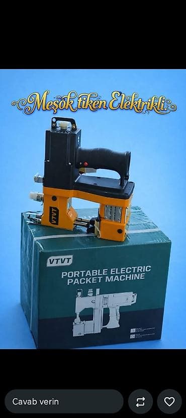 yağlama: Elektrikli məşok tikən aparat – VTVT Portable Electric Packet Machine — 1
