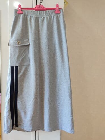 женские трикотажные спортивные костюмы: Uzunqol köynək və yubkadan ibarət sport dəst. Səliqəli yeni kimidir az — 2